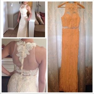 Size 5 pearl white laced dress